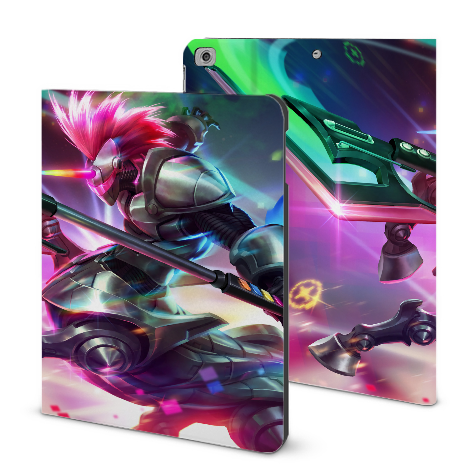（画像用） リーグ・オブ・レジェンド League of Legends LOL IPad ケース ブック型 PUレザー TPU 耐衝撃 軽量 薄型 ペン収納なし 全面保護 IPad 各モデル対応